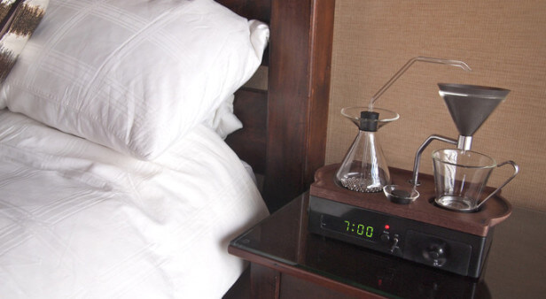 Wake up happy with The Barisieur alam clock and coffee brewer