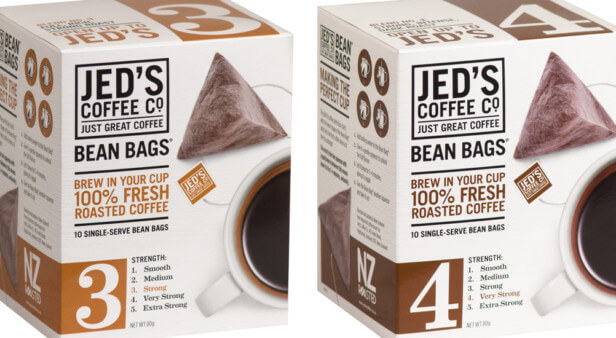Enjoy quality coffee in a jiffy with Jed’s Coffee Co bean bags