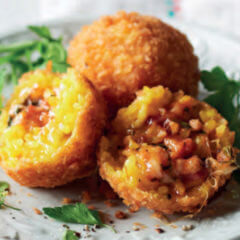 Munch on crunchy filled risotto croquettes