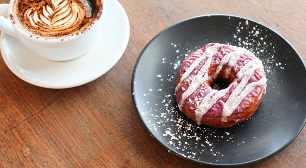 Fill your morning with coffee and vegan doughnuts at Next Door Espresso