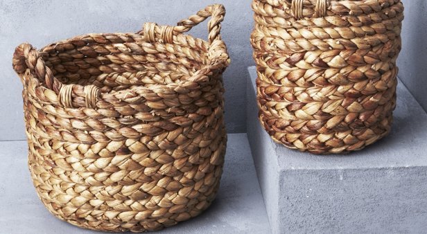 Store stuff stylishly in a hand-weaved baskets from Inartisan