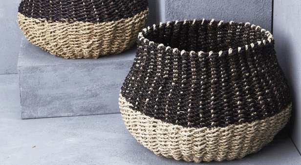 Store stuff stylishly in a hand-weaved baskets from Inartisan