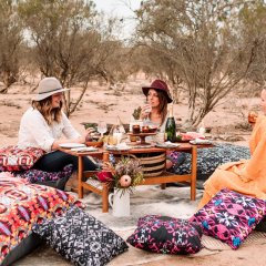 Up your picnic game with bohemian-inspired outdoor furnishings by Lekkel &#038; Co