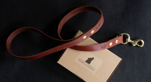 Deck out your doggo with handmade collars and leashes from Wolf Pack Leather