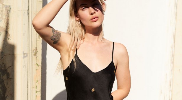 Silk Laundry&#8217;s limited-edition 90s slip dress is here to help save the world&#8217;s bees