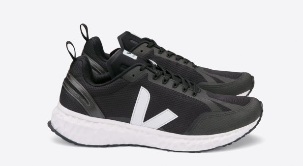 Sport a pair of post-petroleum sneakers from French footwear company VEJA