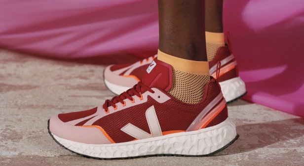 Sport a pair of post-petroleum sneakers from French footwear company VEJA