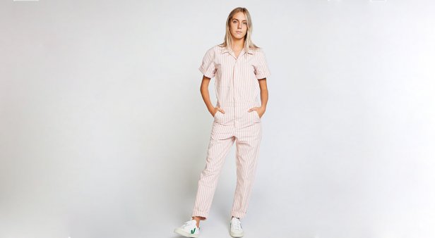 Look sharp on the job and beyond in pastel-hued coveralls from Worktones x Business &#038; Pleasure