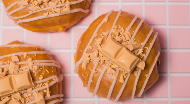 Cage your cravings – Doughnut Time has released a Caramilk doughnut