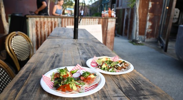 Sip on sunset margs and tuck into tacos at Dust Temple&#8217;s Courtyard Summer Series