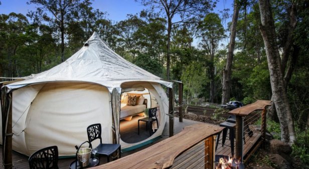 Take glamping to a whole new level at Cedar Creek Lodges