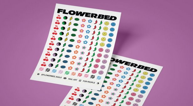Live out your 90s dreams with Flowerbed Nails stickers
