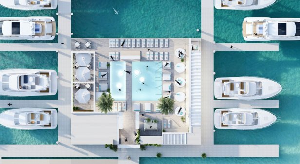 Get the first look at La Luna Restaurant – stage one of Marina Mirage&#8217;s new floating beach club