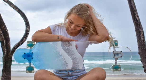 Roll in to summer on an Australian-first acrylic skateboard from Gold Coast Longboards 