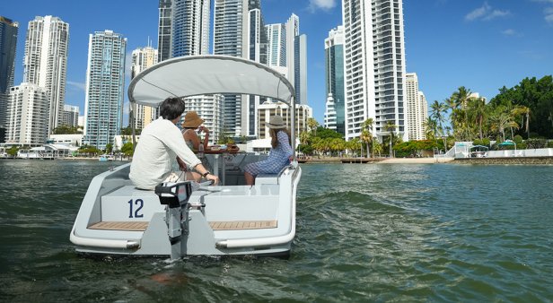 Ahoy, mates! Eco-friendly electric picnic boats by GoBoat are setting sail from Isle of Capri on the Gold Coast