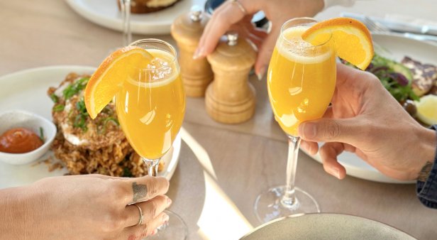 The Bottomless Mimosa Glass