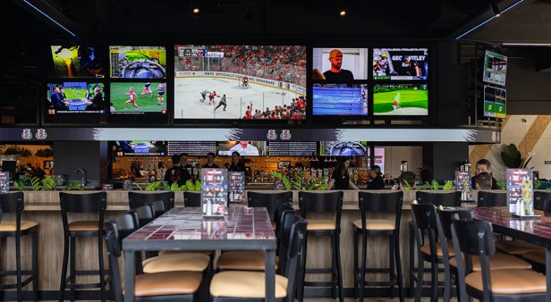 The Sporting Globe Bar and Grill and 4 Pines Brewing Company have unveiled a joint $6.5-million venue